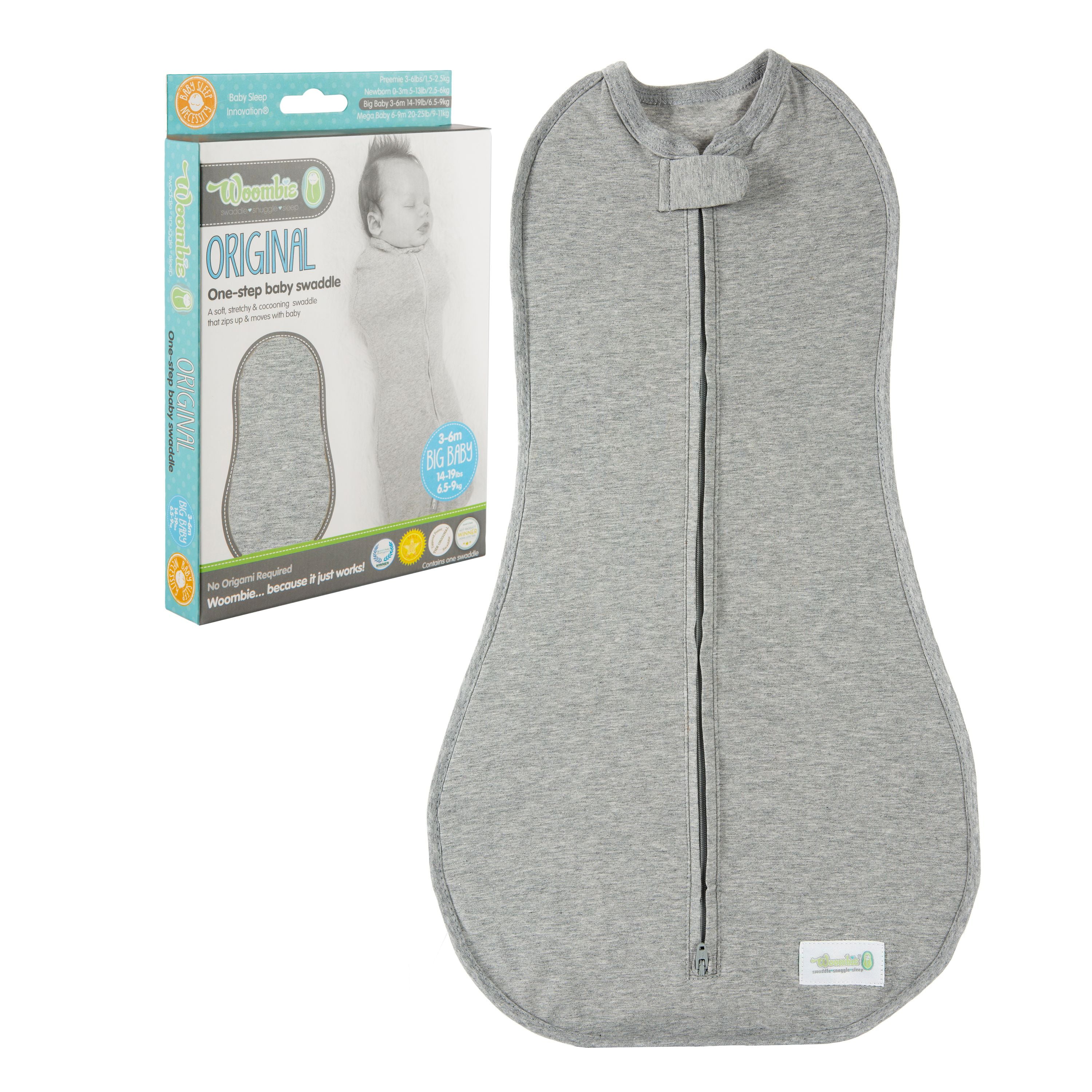 Woombie Original Nursery Swaddling Blanket For Babies up to 6 Months