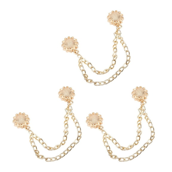 3 Pcs Magnetic Clothing Clip with Chain Flowers Magnetic Pins Magnetic Buckles