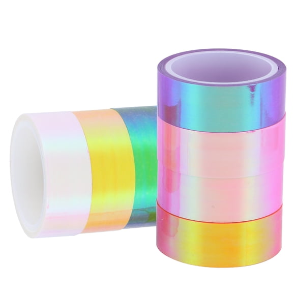 UPGRATOR 8Pack Washi Tape Stickers for Journaling Washi Paper Assorted Color Dazzle 4x1.5in for Shop Use