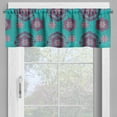 thumbnail image 4 of Ambesonne Victorian Valance & Curtain, Medieval Floral Ornaments, 55"x45", Pale Pink Turquoise, 4 of 6