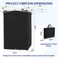thumbnail image 3 of EAGLE PEAK Portable Privacy Tent Changing Room for Pop Up Canopy Fits Canopies with Cross Bars, Outdoor Hanging Privacy Curtain, Black, 3 of 8