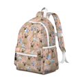 thumbnail image 2 of Bulldog Dog and Flower Florals Backpack for School,Cute School Bag,Schoolbag with Adjustable Shoulder Straps & Padded Back,13.4"x11"x4.7", 2 of 6