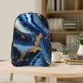 thumbnail image 5 of Susaid Navy Blue Marble Print Clear Backpack See Through Transparent Plastic Clear Bookbags for School, College, Stadium,Work, 5 of 7