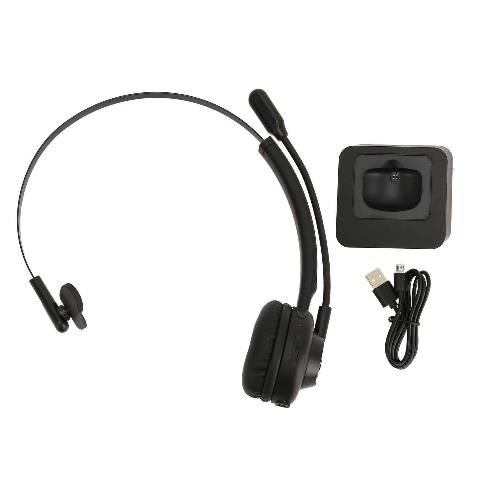 Bluetooth Telephone Headset Single Ear Rotatable Microphone Wireless Business Headset For Laptop Mobile Phone PC Tablet | UK
