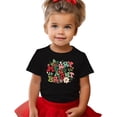 thumbnail image 3 of Groovy Merry and Bright Kids and Adult Matching Christmas T-Shirts for Matching Family Fun Outfits Black Shirt Youth Medium, 3 of 5