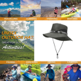 thumbnail image 5 of Sombrero para el sol, sombrero impermeable de ala ancha con protección UV, sombrero Boonie para pesca, senderismo, jardín, playa, 5 of 5