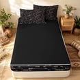 thumbnail image 4 of Erosebridal Boho Arrow Zipper Full Size Comforter Sets with Fitted Sheet and 2 Pillowcases, Vintage Lodge Cabin Zipper Bedding Set, Blush Black, Black Reversible, 4 of 7