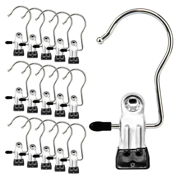 Boot Hangers for Closet, 16 Pack Hanging Hooks for Laundry, Towel Clips Boot Organizer for Home and Travel, Clothespins Clip Hangers for Pants Hats Socks Gloves