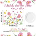 thumbnail image 2 of Spring Floral Butterfly Placemats Set of 6 Flower Summer Plastic Table Mats Wildflower Place Mats Washable Vinyl Rustic Holiday Table Decoration for Indoor Outdoor Party Kitchen Dining, 2 of 7
