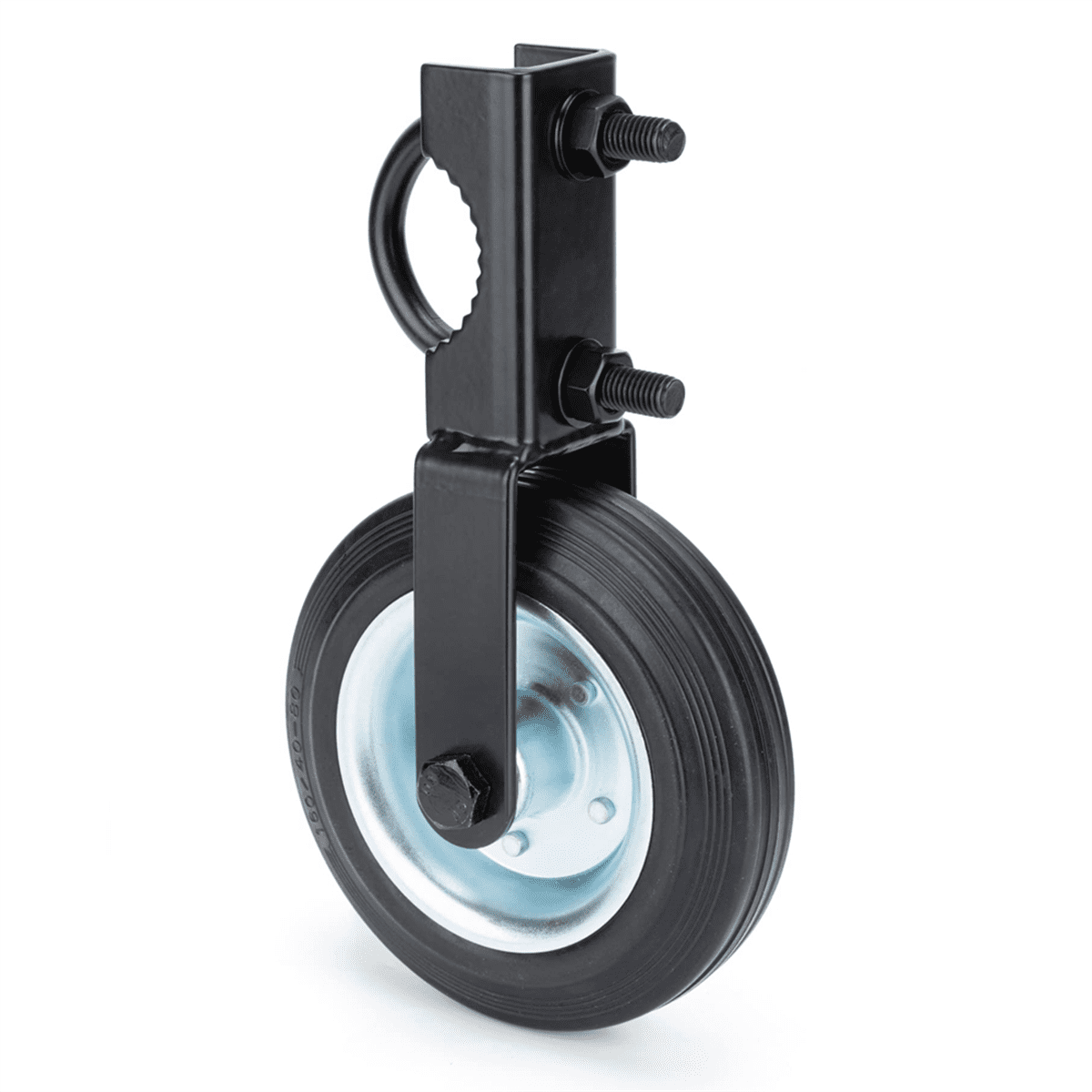 2024 TOP! 6 Inch Gate Wheel Caster Kit Heavy Duty Helper Support for Chain Link Fence Swing Gate, Black