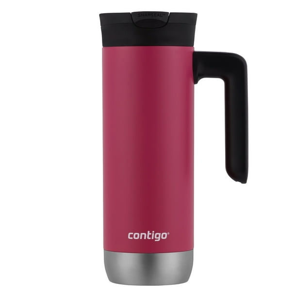 Contigo SnapSeal Insulated Stainless Steel Travel Mug with Handle, 20 oz., Dragon Fruit