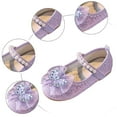 thumbnail image 6 of NOLDARES Girls Dress Shoes Toddler Mary Janes Shoes Little Girl School Uniform Oxford Shoes for Girl Flats(Purple,10), 6 of 9