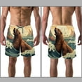 thumbnail image 3 of luoweisi Men's Beach Shorts Quick Dry Swim Trunks with Mesh Lining Sea Lion S, 3 of 5