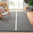 thumbnail image 2 of SAFAVIEH Striped Kilim Cady Striped Area Rug, Ivory/Black, 8' x 10', 2 of 8