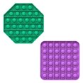 thumbnail image 1 of Bloque sensorial de silicona Nora Push Pop Up Bubble para niños y adultos, juguete sensorial para mantener la calma y la concentración (verde y morado), 1 of 8