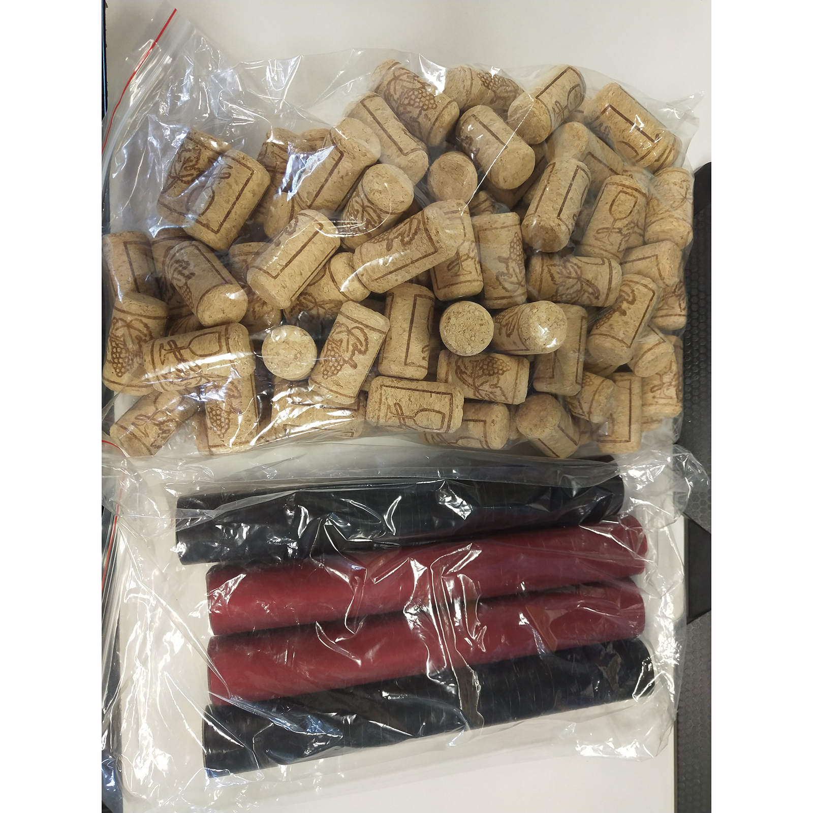 200pcs Wine Bottle Corks Set Safe Natural 100pcs Wine Corks 100 Pcs Heat Shrink Capsules Seals