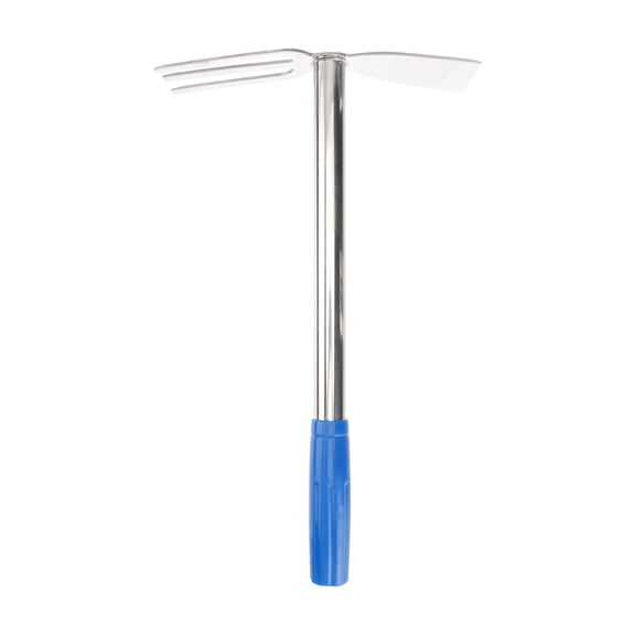 ULTNICE Durable Stainless Steel Garden Hoe Plated Silver Handheld Weeder for Gardening Use