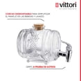 thumbnail image 4 of Dispensador de Bebidas VITTORI Vitrolero de Vidrio con corcho 1 Litro, 4 of 5