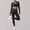 Black, variant on PISONIC Women 3 Piece Contrast Line Yoga Workout Set, Thumb Hole Long Sleeve Shrug Cover Up, Removable Padded Sports Bra & High Waist Butt Lifting Leggings, Athletic Running Gym Activewear Outfit
