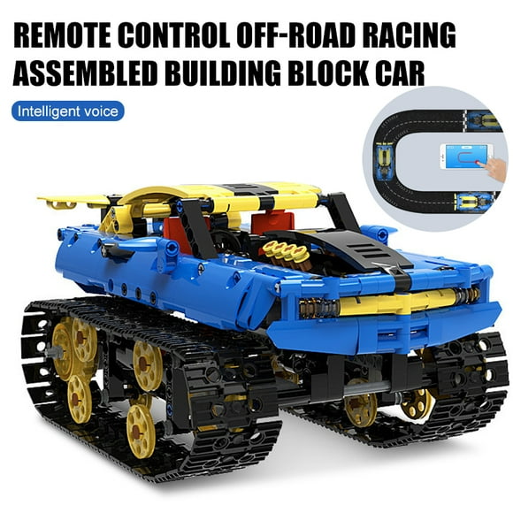 Amerteer Remote Control Tank City off-road RC Racing Electric Building Blocks Military Building Blocks Children's Toys Gift Powerful Racing Cars Radio Electric Rock Crawler Buggy for Boys