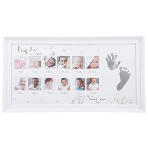 Baby First Year Picture Frame 12 Month Milestone Photo Frame for Infant Growth