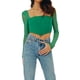 thumbnail image 1 of Txlixc Blusa de mujer, blusa de manga larga, blusa de pecho bajo, blusa de ombligo recortada Txlixc moda, 1 of 9