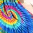 thumbnail image 3 of Colorful Rainbow Tie Dye Spiral Pattern Blanket,Comfortable Soft Flannel Throw Blanket,All Season,Warm Lightweight Blankets for Sofa Bed Couch Living Room Chair,30"x40", 3 of 4