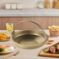 thumbnail image 1 of Elodie Casserole Suspendue Casserole de Camping avec Poignée Extérieur Intérieur Casserole Sukiyaki Nabe 24cm Or, 1 of 8