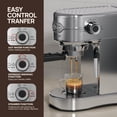 thumbnail image 5 of , Compact Espresso Maker, Stainless Steel Expresso Coffee Machines with Steam Milk Frother & 34oz Removable Water Tank for Home, Cappuccino Machine, Great Gift, 5 of 7