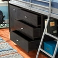 Charleston Storage Loft Bed with Desk, Espresso