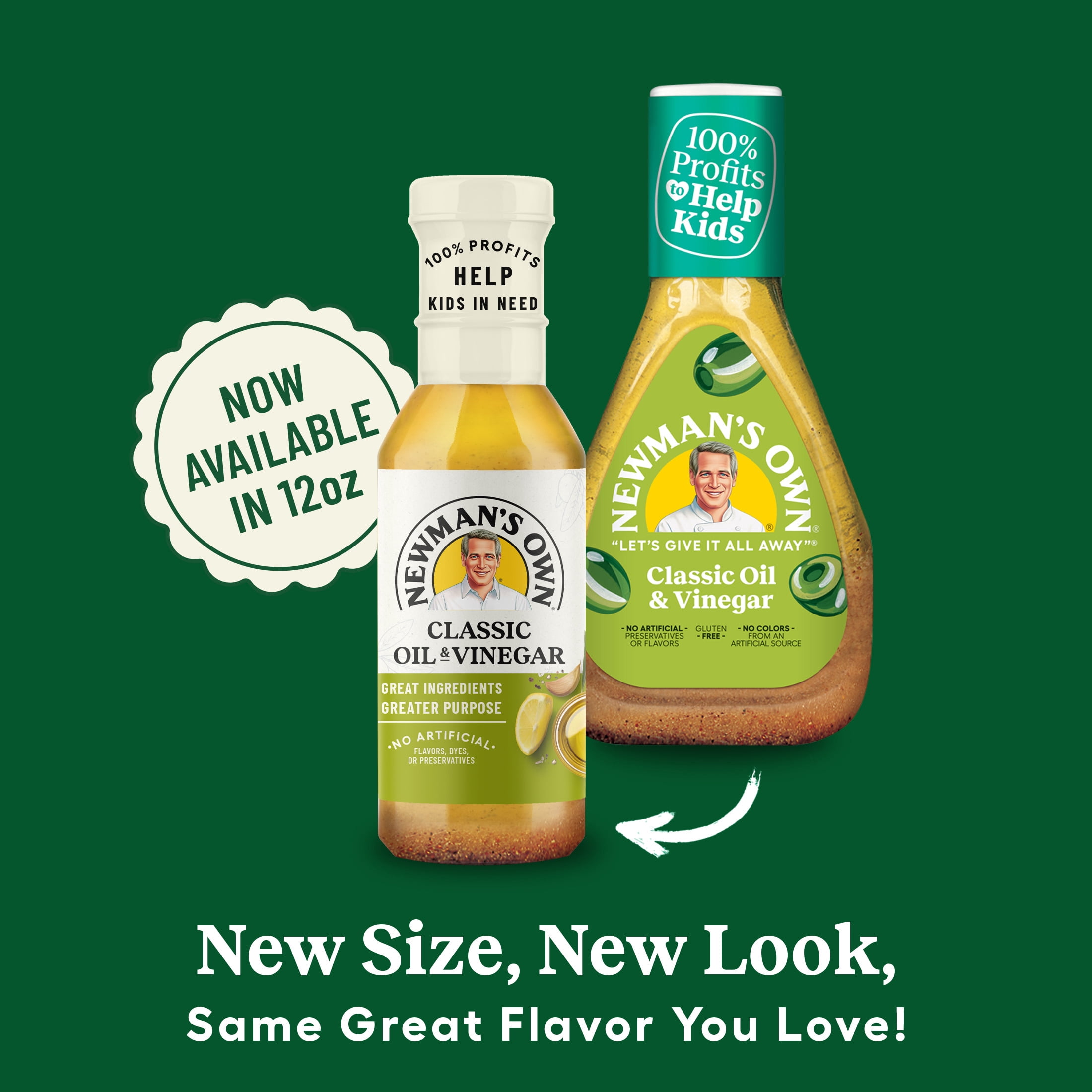 (2 pack) Newman's Own Classic Oil & Vinegar Salad Dressing and Marinade, 12 fl oz