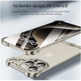 thumbnail image 4 of Funda de teléfono con almohadilla de esquina de aleación de aluminio para iPhone 15, 13, 14 pro Max, con película de lente, parachoques de aleación de titanio, cubierta de protección a prueba de golpe, 4 of 5