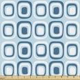 thumbnail image 1 of Blue and White Fabric by the Yard, Retro Modern Pattern with Square Shapes Pastel and Geometric, Decorative Upholstery Fabric for Chairs & Home Accents, 10 Yards, Blue Pale Blue and White by Ambesonne, 1 of 4