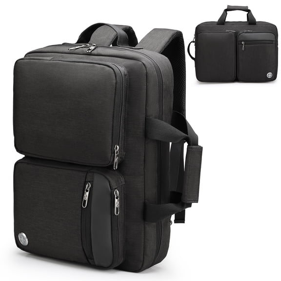 Swissdigital Design Mult-function Backpack for Men and Women, School Backpack for Teenager,17L Laptop Bookbag for Business Work College Travel Trip,Black, SD8536-01