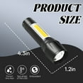 thumbnail image 2 of HIBIBUD Flashlights High Lumens,Super Bright Lens Flashlight Camping,Side Cob Light Tactical Flashlight,Black1, 2 of 7