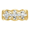 thumbnail image 5 of Finest Gold 14K Yellow Gold Rhodium Diamond-Cut Wave Ring - Size 6, 5 of 5