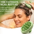 thumbnail image 2 of purefest 3-Piece Silicone Scrubber Set for Body, Hair, and Face - Exfoliating Shower Kit, Green/Black, 2 of 6