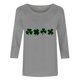 thumbnail image 4 of TaTaai St. Patrick's Day Women Fashion Printed 3/4 Sleeve Tops Casual Round Neck Loose Fit Blouses Soft Stretchy Breathable Spring Winter Daily Wear Gift, 4 of 4