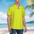 thumbnail image 5 of Balery Yellow Print Men's Hawaiian Shirts Short Sleeve Beach Shirt Relaxed Fit Vacation Button Down Shirts-3X-Large, 5 of 9