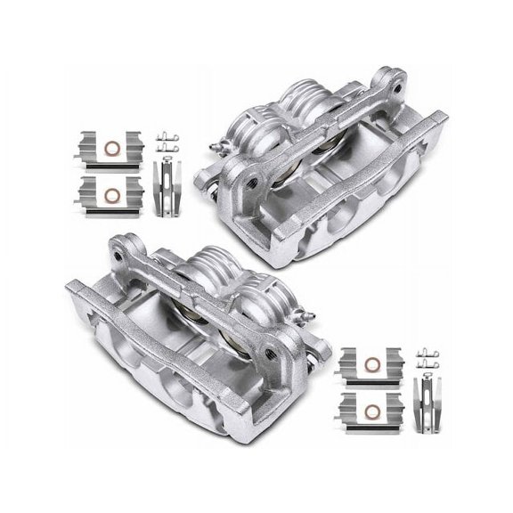 Brake Caliper Set 2 - Compatible with 2003 - 2005 Chevrolet Trailblazer Base 4.2L 6-Cylinder - Autopart Premium