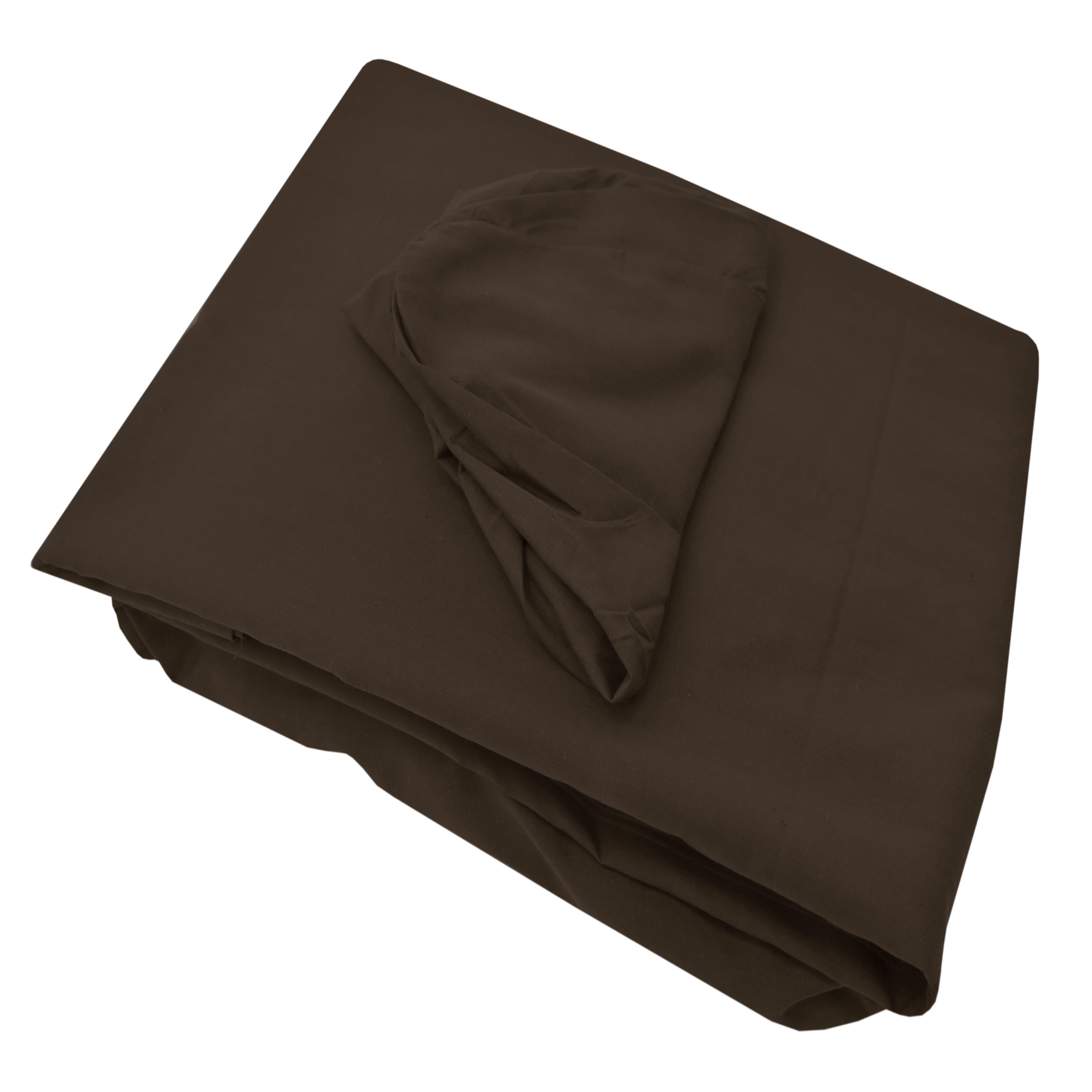 Spa Massage Table Poly Cotton Sheets 3 Pieces Full Set Resistant to Wrinkling, Chocolate