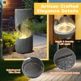thumbnail image 5 of Magic Union Outdoor S-Shaped Water Fountain, Spiral Waterfall Indoor Fountain Outside Garden Decor with LED Lights & Pump, Curved Patio Resin Fountains for Yard, Deck, Porch and Home Decorations, 5 of 8