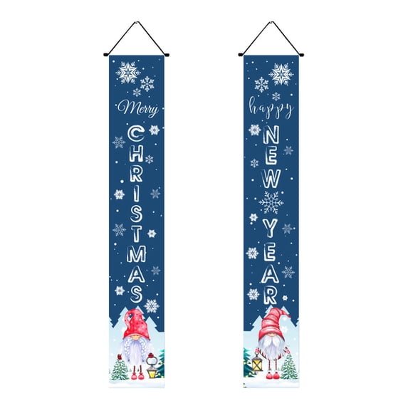 Christmas Decorations Door Porch Hanging Flags Bedroom Rustic Xmas Banners