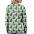 thumbnail image 4 of Women's Fashion Long Sleeve Christmas Snowman Snowflake Print Jacket Cardigan for Holiday Party and Casual Daily Wear,Green,XL, 4 of 6