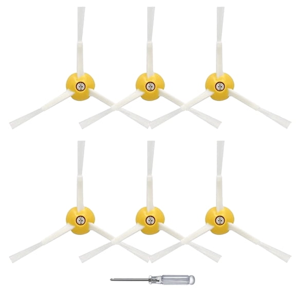 Side Brush Replacement for iRobot Roomba 500/600/700/800/900 Series ,6-Pack with Screws,Compatible with 560/595/614/650/665/ 671/675/690/694/761/770/860/880/890/895/960/980/985 Edge-Sweeping Vacuums