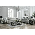 thumbnail image 2 of Furniture of America Avanetti Chenille Upholstered Loveseat in Pewter, 2 of 9