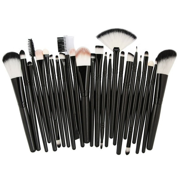 Set of 25 PCS Makeup Brush Kit for Foundation Liquid Cream Blending Powder Eyeshadow Blush Cosmetics Concealer Brushes with Soft & Dense Bristles
