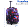 thumbnail image 7 of J World Boys and Girls Sunrise 18" Rolling Backpack for School and Travel, Galaxy, 7 of 7