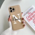 thumbnail image 3 of Custom Name Case For iPhone X XR XS 15 11 13 12 Mini 14 Pro 11Pro 14Pro Max 7 8 Plus ProMax 8Plus Text Leather Color Back Cover, 3 of 5