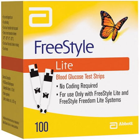Freestyle Lite Blood Glucose Test Strips 100 Count (2 Pack)